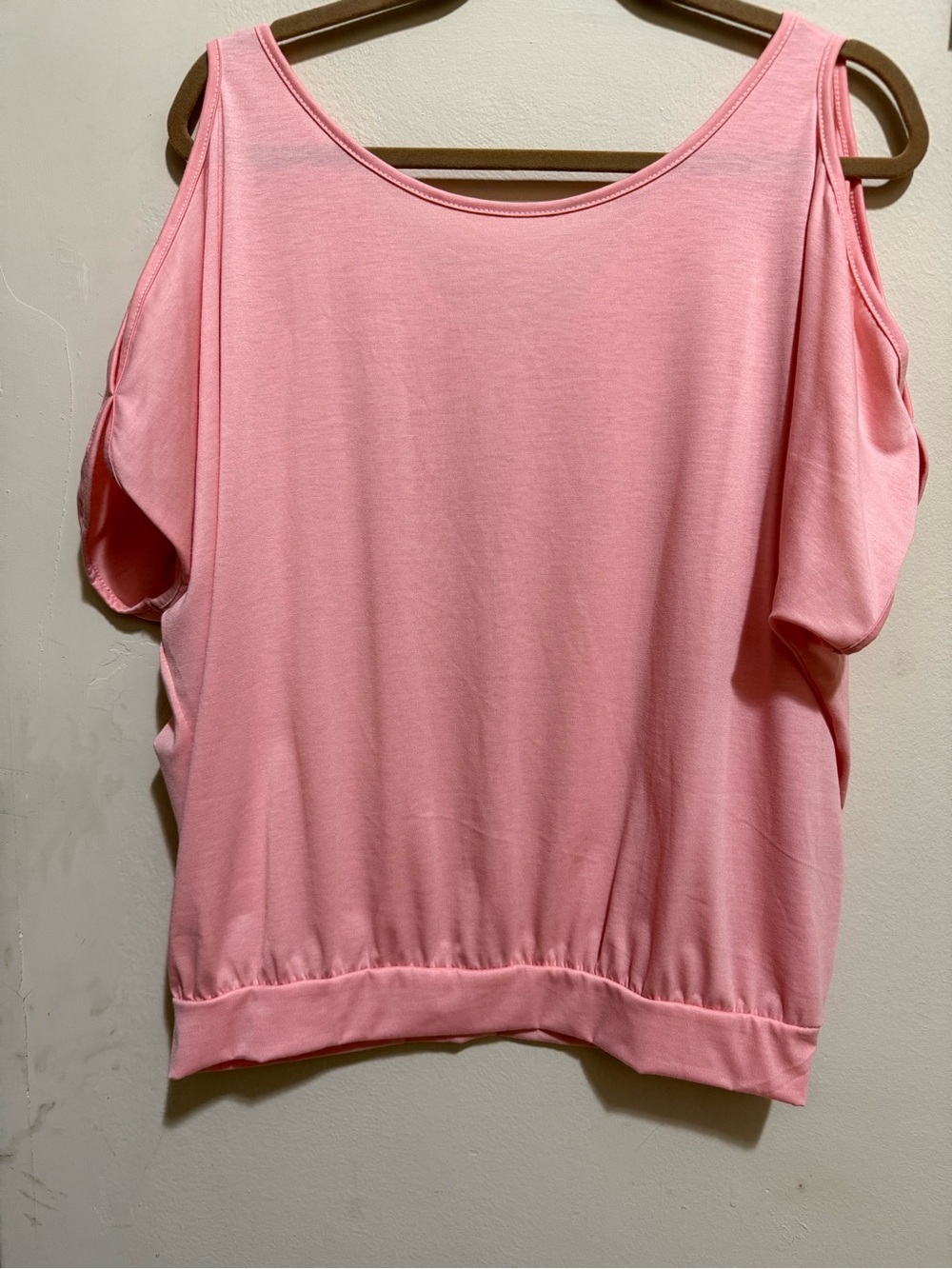 SHEIN Pink Cold-Shoulder Women’s Top, Size M